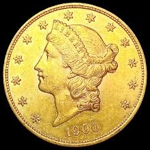 1900 $20 Gold Double Eagle CHOICE AU