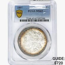 1897 Morgan Silver Dollar PCGS MS65