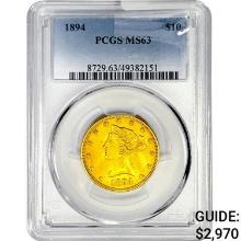 1894 $10 Gold Eagle PCGS MS63