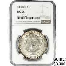 1880-CC Morgan Silver Dollar NGC MS65