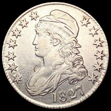 1827 Sq 2 Capped Bust Half Dollar CLOSELY UNCIRCUL