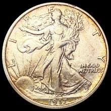 1917 Walking Liberty Half Dollar CLOSELY UNCIRCULA