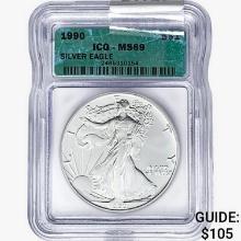 1990 Silver Eagle ICG MS69
