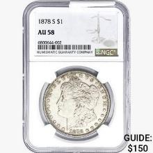 1878-S Morgan Silver Dollar NGC AU58