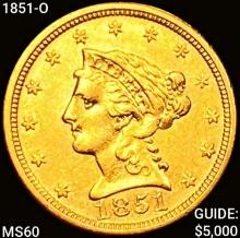 1851-O $2.50 Gold Quarter Eagle UNCIRCULATED
