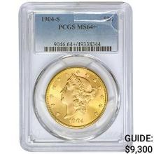 1904-S $20 Gold Double Eagle PCGS MS64+