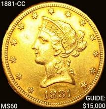 1881-CC $10 Gold Eagle UNCIRCULATED