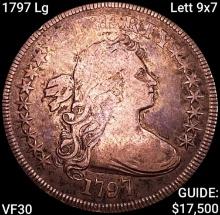 1797 Lg Lett 9x7 Draped Bust Dollar