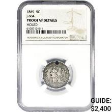 1869 Liberty Victory Nickel NGC Proof VF Details J