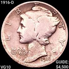 1916-D Mercury Dime NICELY CIRCULATED