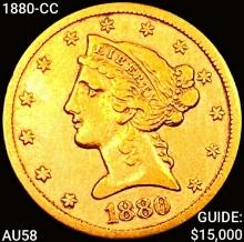 1880-CC $5 Gold Half Eagle