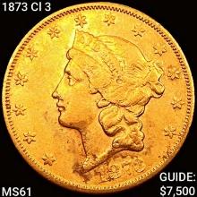 1873 Cl 3 $20 Gold Double Eagle