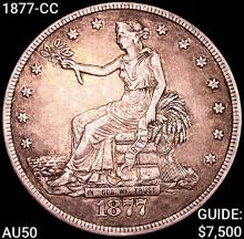 1877-CC Silver Trade Dollar CLOSELY UNCIRCULATED