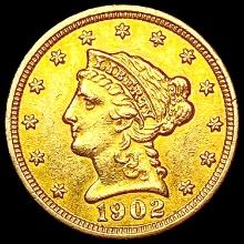 1902 $2.50 Gold Quarter Eagle CLOSELY UNCIRCULATED