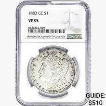 1883-CC Morgan Silver Dollar NGC VF35