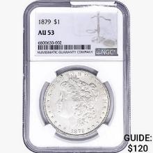 1879 Morgan Silver Dollar NGC AU53