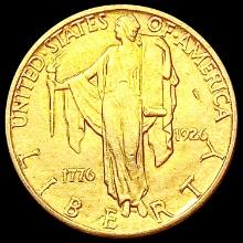 1926 Sesquincentennial $2.50 Gold Quarter Eagle CL