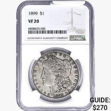 1899 Morgan Silver Dollar NGC VF20