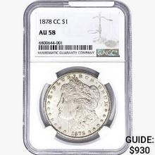 1878-CC Morgan Silver Dollar NGC AU58