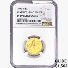 1996-W .2419oz. Gold $5 Olympics NGC PF69 UC