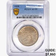 1838 Capped Bust Half Dollar PCGS AU55