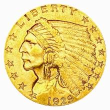 1929 $2.50 Gold Quarter Eagle CHOICE AU