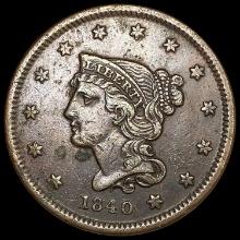 1840 Sm Date Large Cent CLOSELY UNCIRCULATED