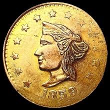 1859 California .0615 Gold Token NEARLY UNCIRCULAT