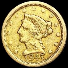 1847-O $2.50 Gold Quarter Eagle NICELY CIRCULATED