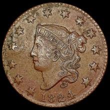 1824 Coronet Head Large Cent CLOSELY UNCIRCULATED