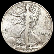 1938-D Walking Liberty Half Dollar CLOSELY UNCIRCU
