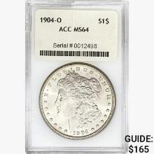 1904-O Morgan Silver Dollar ACC MS64