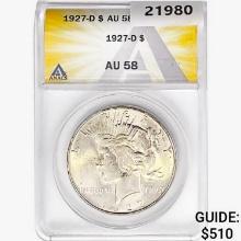 1927-D Silver Peace Dollar ANACS AU58