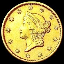 1854 Rare Gold Dollar NEARLY UNCIRCULATED