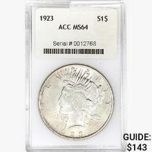 1923 Silver Peace Dollar ACC MS64