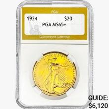1924 $20 Gold Double Eagle PGA MS65+