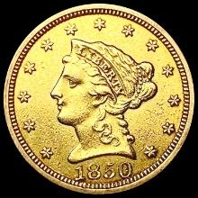 1850 $2.50 Gold Quarter Eagle CLOSELY UNCIRCULATED