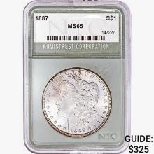 1887 Morgan Silver Dollar NTC MS65