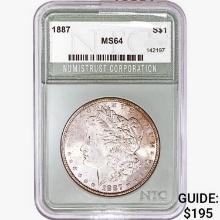 1887 Morgan Silver Dollar NTC MS64