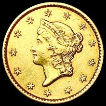 1853 Rare Gold Dollar CHOICE AU