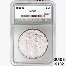 1926-S Silver Peace Dollar NTC MS62