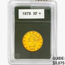 1878 $10 Gold Eagle Blank XF+