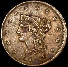 1845 Lg Ltrs Braided Hair Large Cent CLOSELY UNCIR
