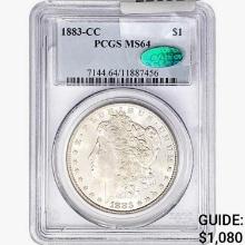 1883-CC CAC Morgan Silver Dollar PCGS MS64