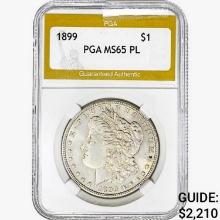 1899 Morgan Silver Dollar PGA MS65 PL