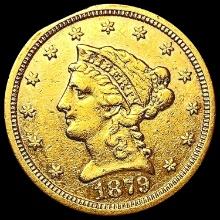 1879-S $2.50 Gold Quarter Eagle NEARLY UNCIRCULATE