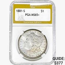 1881-S Morgan Silver Dollar PGA MS65+