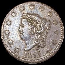 1817 Coronet Head Large Cent ABOUT UNCIRCULATED