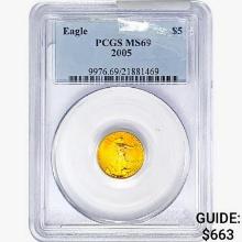 2005 $5 1/10oz. Gold Eagle PCGS MS69