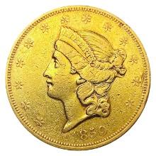 1850-O $20 Gold Double Eagle NEARLY UNCIRCULATED
